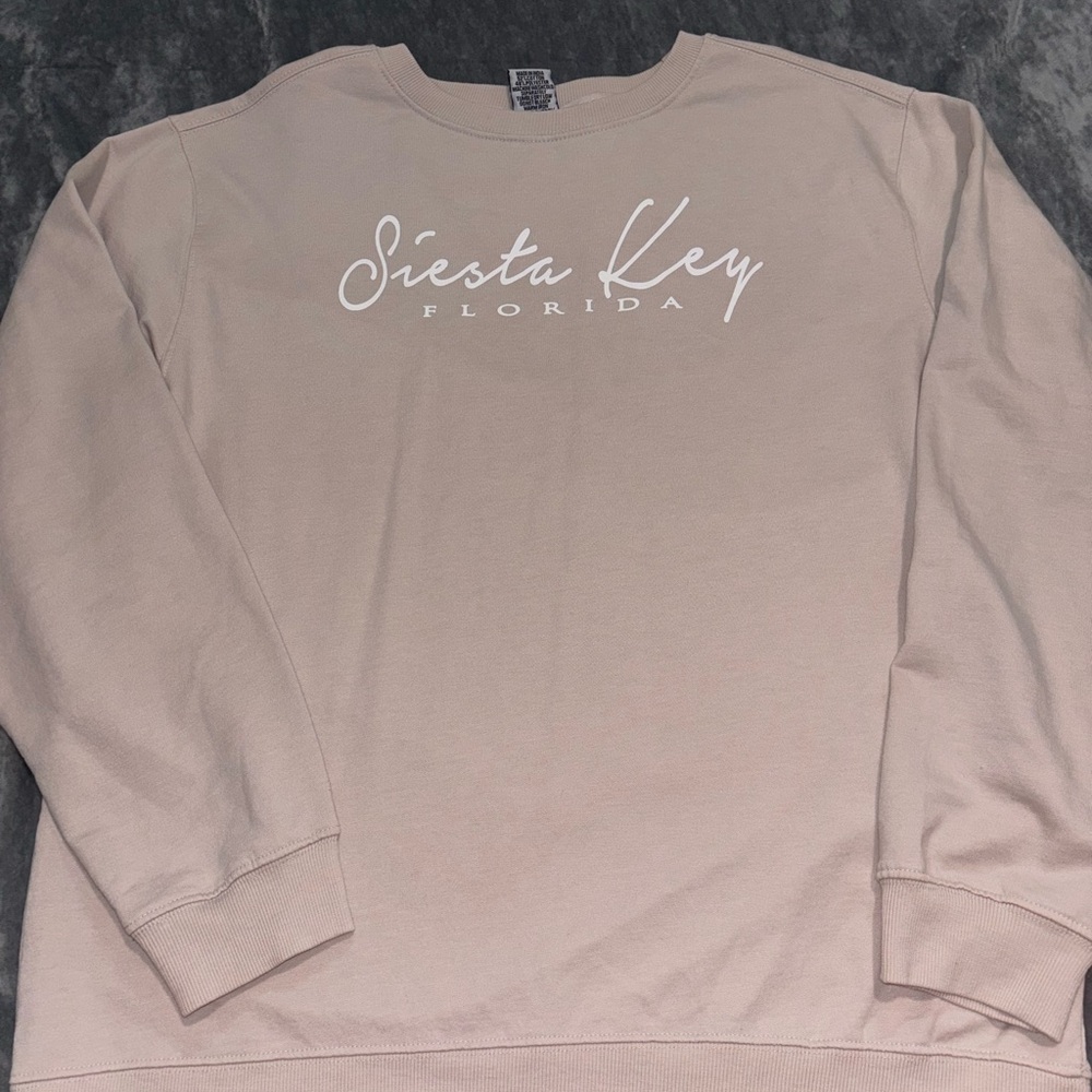 Siesta Key Florida Women's Crew Neck Sweater - Beige